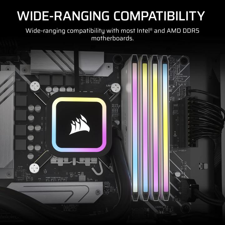 Produktbild Corsair DOMINATOR Titanium Light Enhancement Kit, 2-up config, Functional LEDs, White Heatsink, no DRAM ICs (Mehrfarbig)
