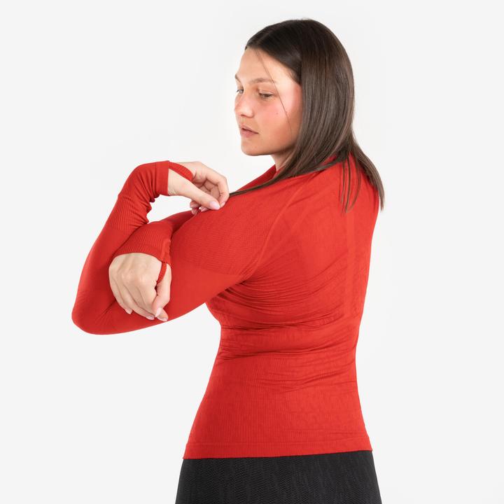 Image du produit Kipsta Maillot de football à manches longues homme/femme - Keepdry rouge (L)