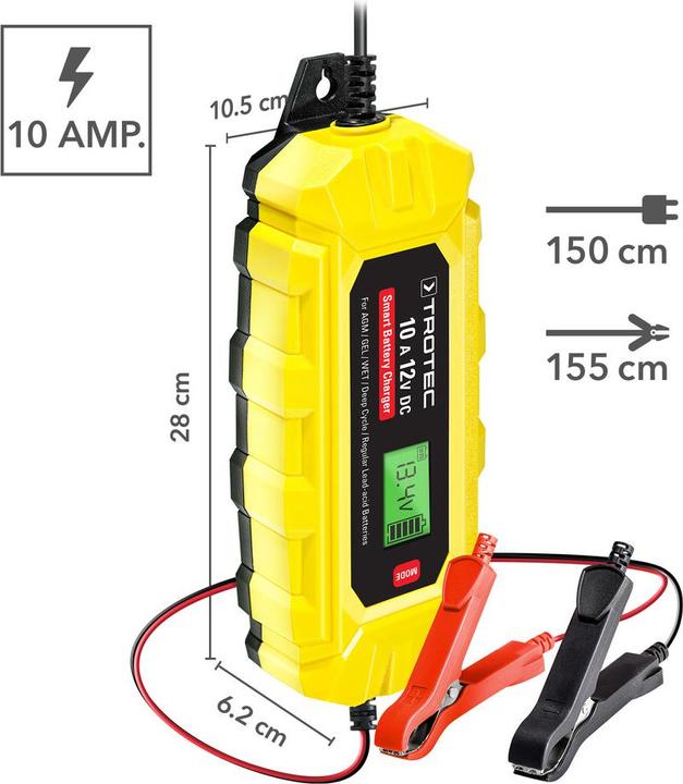Produktbild Trotec Batterieladegerät PBCS 10A (12V, 10 A)