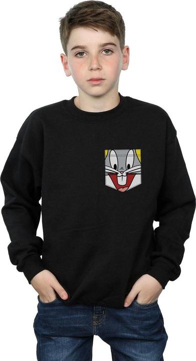 Immagine prodotto Looney Tunes Bugs Bunny Face Faux Pocket Felpa Ragazzi (152, 158)