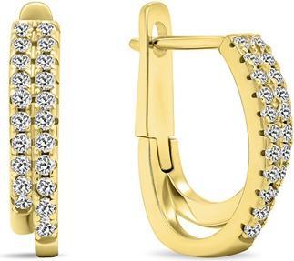 Actual product image Brilio Silver - Popular gold-plated earrings with zircons EA483Y