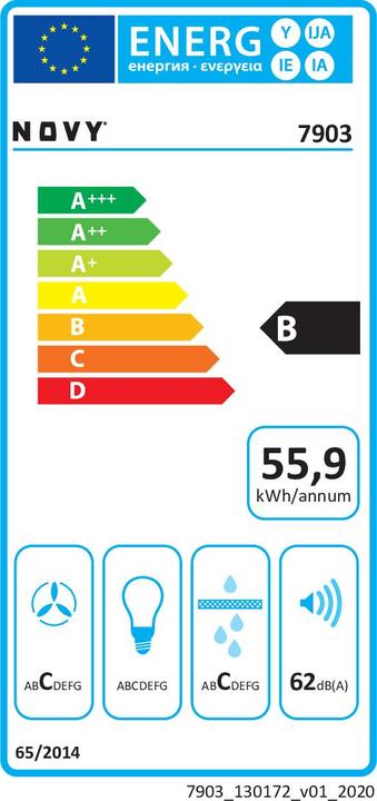Energie-Label NOVY 40008 Muldenlüfter Up Power Wok