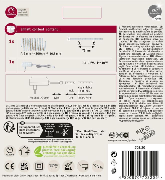 Actual product image Paulmann LED start (Warm white, 300 cm, Indoor)