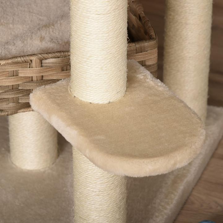 Actual product image Jamb Scratching post (174 cm, Beige+Brown)