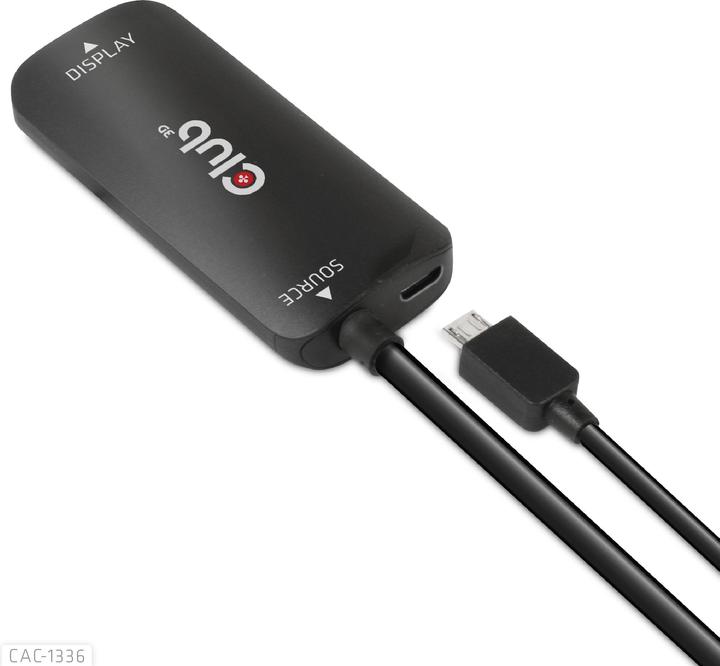 Actual product image Club 3D HDMI + MicroUSB to (HDMI, 7.20 cm)
