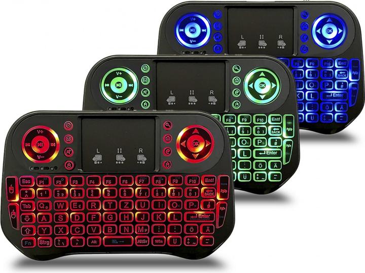 Produktbild Fantec WK-300 RGB Mini Tastatur Wireless (DE, Kabellos)