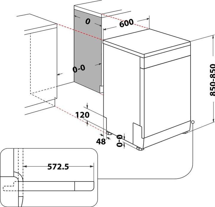 Actual product image Whirlpool WFO 3P31 PL X Freestanding 15 place settings D