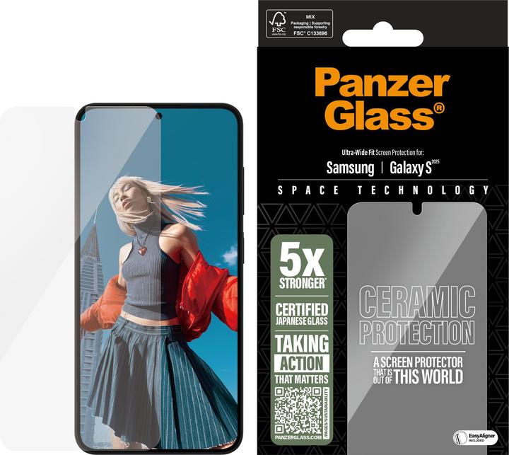 PanzerGlass Ceramic Displayschutz (1 Stück, Samsung Galaxy S25, Samsung Galaxy S24)