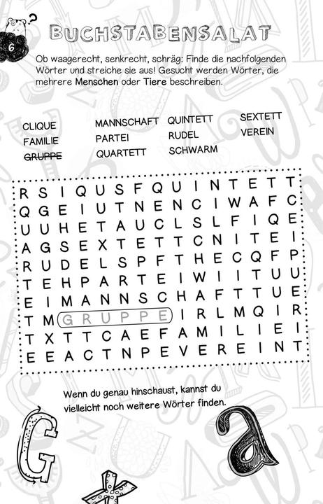 Actual product image Lieblingsrätsel – Worte und Wissen, ab 8 Jahren (Kreuzworträtsel, Buchstabensalat, Geheimcodes und (German, Stefan Heine, 2019)