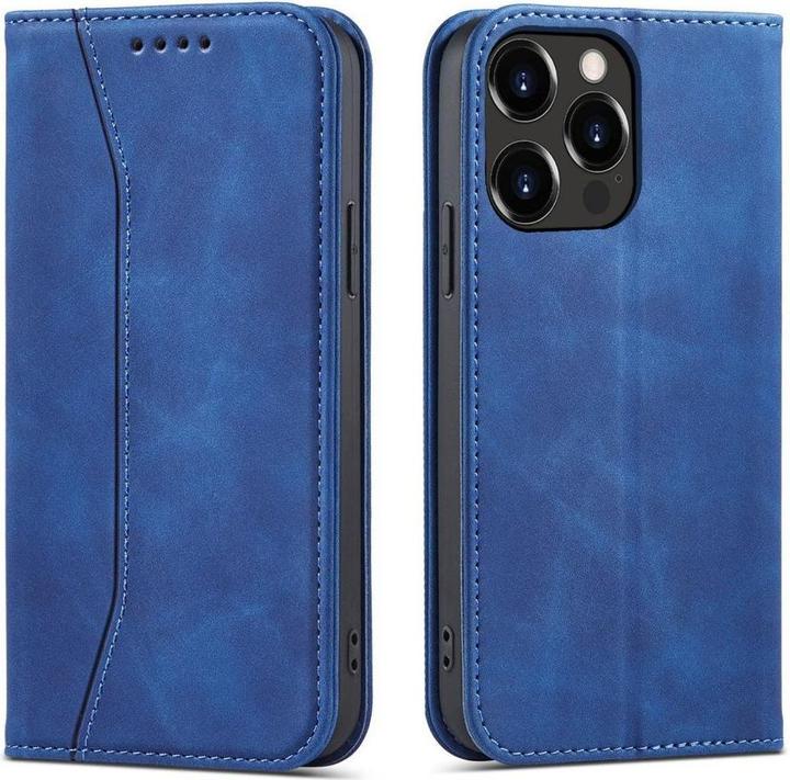 Hurtel Magnet Fancy Case case for iPhone 14 Plus flip cover wallet stand blue (Apple iPhone 14 Plus)