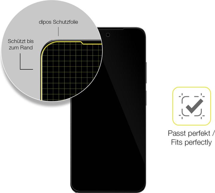 Actual product image Dipos 3D Full Cover Screen Protector (1 Piece, Xiaomi Redmi Note 12S)