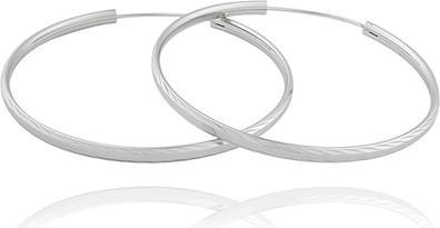 JVD Silver earrings circles SVLE0217XD500 - Diameter: 4 cm
