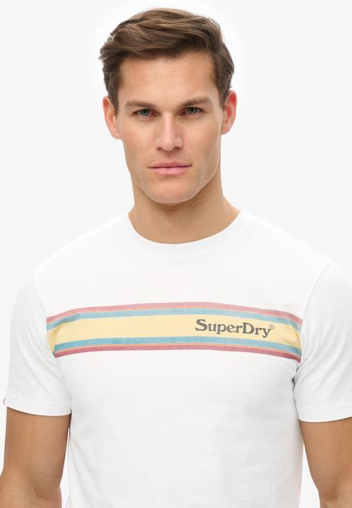 Actual product image Superdry Venue Logo Stripe Relaxed Tee (S)