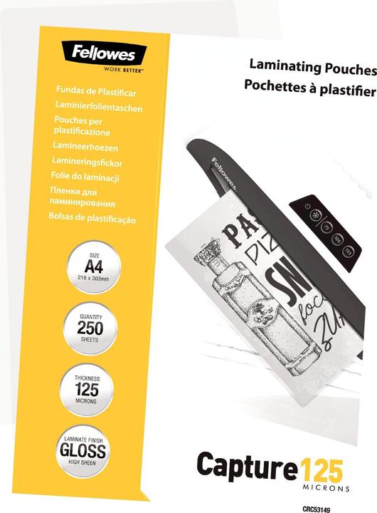 Immagine prodotto Fellowes Catturare 125 (A4, 250 Pezzo/i, 125 µm)