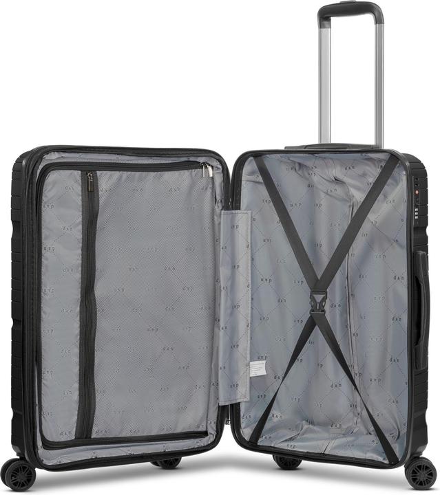 Image du produit D&N Travel Line 4300-Plus 4 roues trolley M 65 cm avec soufflet d'extension (58 l, M (50 - 90l))