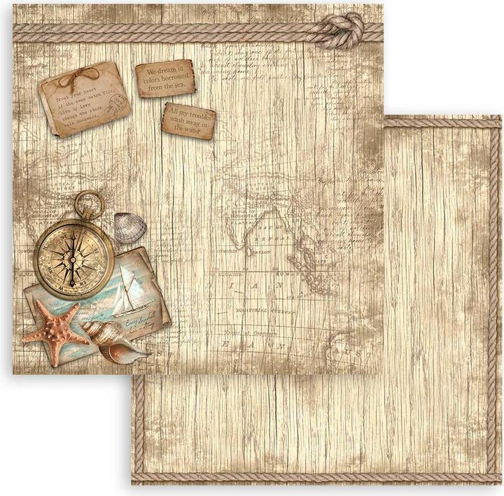 Produktbild Stamperia Scrapbooking Pad "Sea Land" (190 g/m², 10 x)