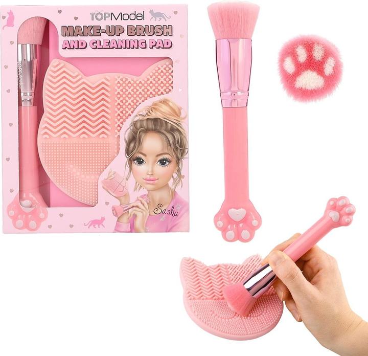 Produktbild Magni Depesche TOPModel Pflege Set BEAUTY and ME Make-Up Pinsel und Reinigungsmatte 2,6x13,1x16,6cm (Set)