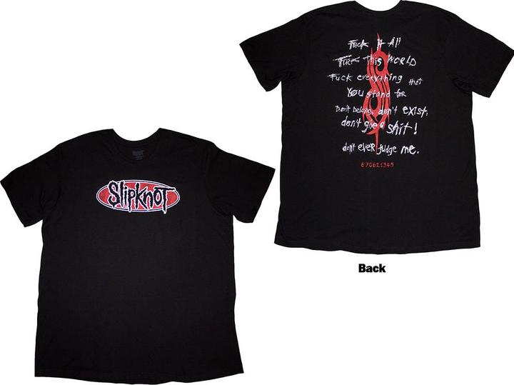 Actual product image Slipknot F It All Back Print (M)