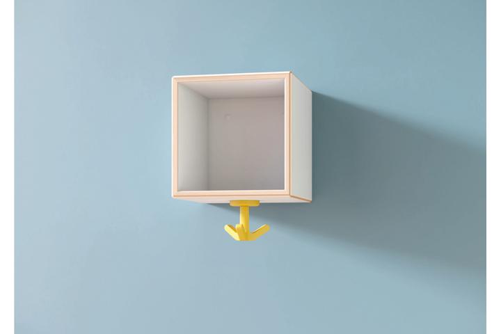 Actual product image Hewi Triple hook Series 477 matt, elastic 50 steel blue Height 69 mm Ø 51 mm