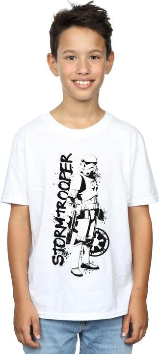 Immagine prodotto Star Wars The Mandalorian Splat Stormtrooper Maglietta Ragazzi (140, 146)