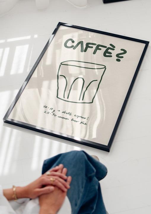 Image du produit Plakativ Caffè? (Off White) Poster A2 (59,4 x 42 cm)