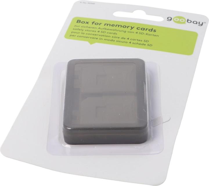 Image du produit AccuCell Boîte de rangement pour jusqu'à 4x cartes mémoire SD (Couvercle de carte mémoire)