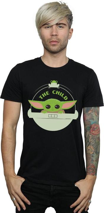Actual product image Star Wars Mens The Mandalorian The Child And Frog T-Shirt (M)