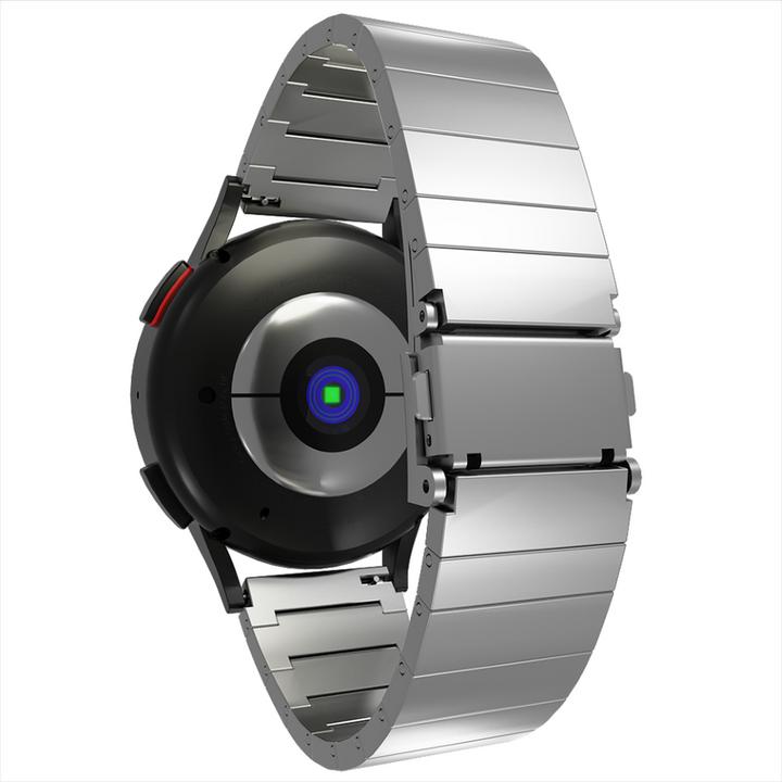 Actual product image Strap-it Luxe titanium smartwatch bandje - geschikt voor Fossil Gen 5 / Gen 5e 44mm / Gen 6 44mm - zilver (Titanium)