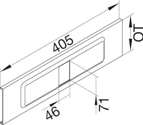 Produktbild Hager TEH R65647035 Blende AEE 4-fach PVC FB OT 130 lichtgrau