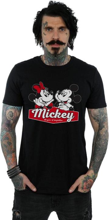 Actual product image Disney Mens Mickie And Minnie 90 Years T-Shirt (S)