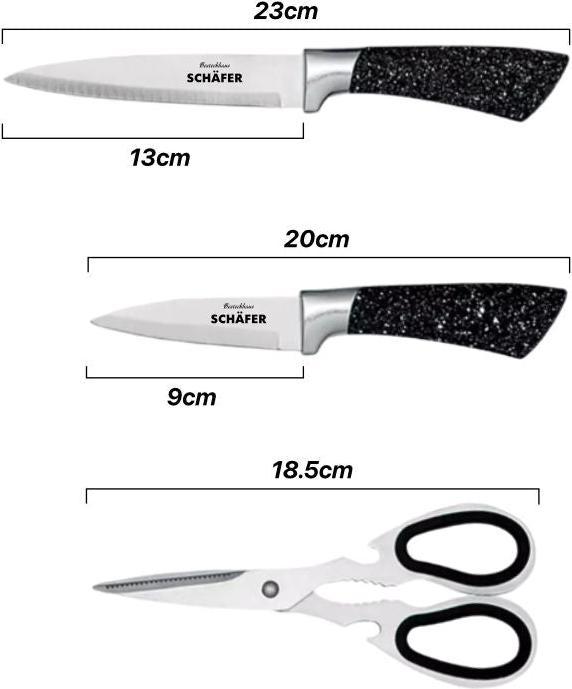 Image du produit Schäfer IT-Systems Set de couteaux Bloc de couteaux de cuisine Set de porte-couteaux Support de couteaux