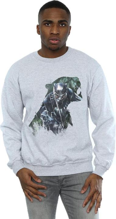 Immagine prodotto Felpa in cotone con silhouette selvaggia di Black Panther (M)