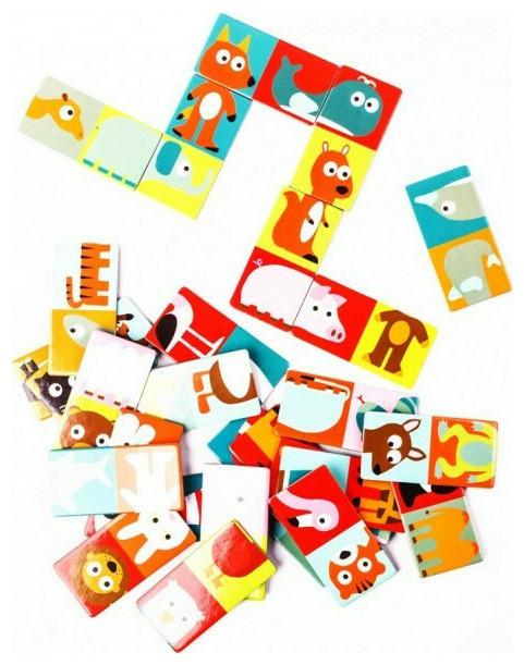 Produktbild Djeco Lernspiel Domino Tiere (Multilingual)