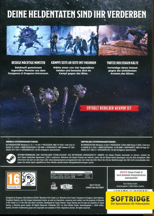 Immagine prodotto Wizards of the Coast Dungeons & Dragons: Dark Alliance - Day One Edition (PC, DE)