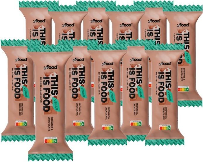 Actual product image YFood Vegan protein bar (Brownie, Chocolate, 12 pcs., 800 g)