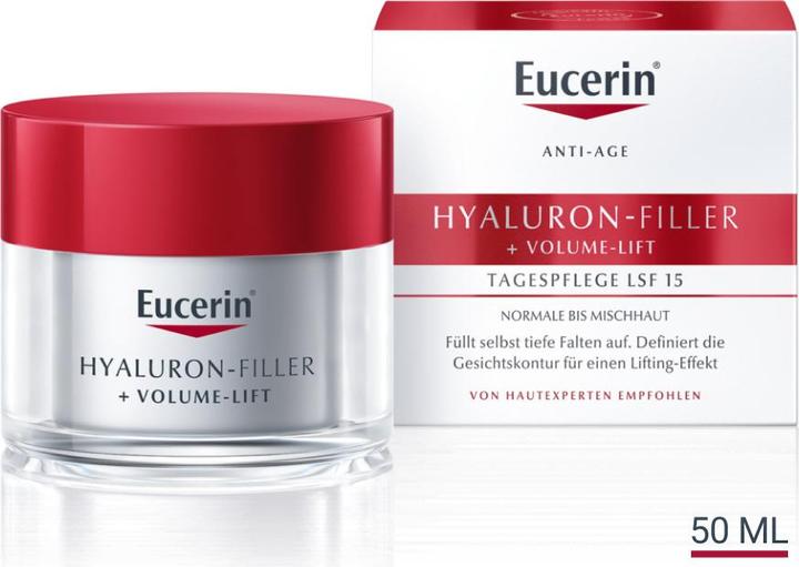 Produktbild Eucerin HYALURON-FILLER + VOLUME-LIFT Tagespflege für nor bis Mischhaut LSF 15 (50 ml, Tagescreme, SPF 15)