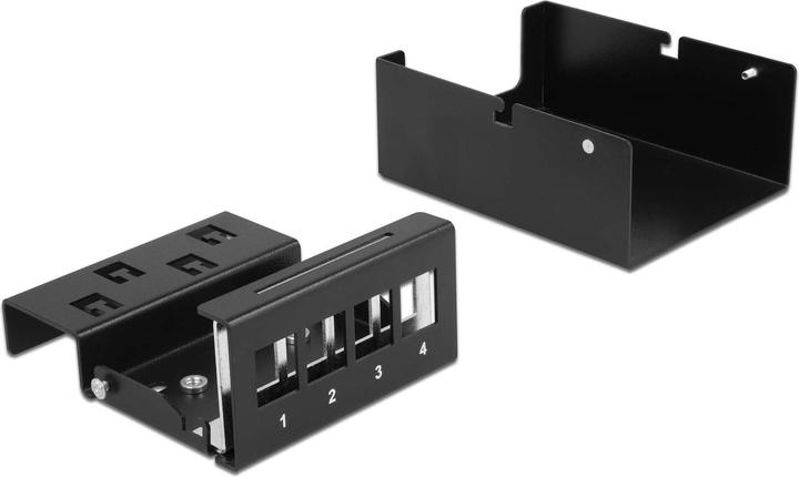 Produktbild Delock Keystone Patchpanel 4 Port schwarz