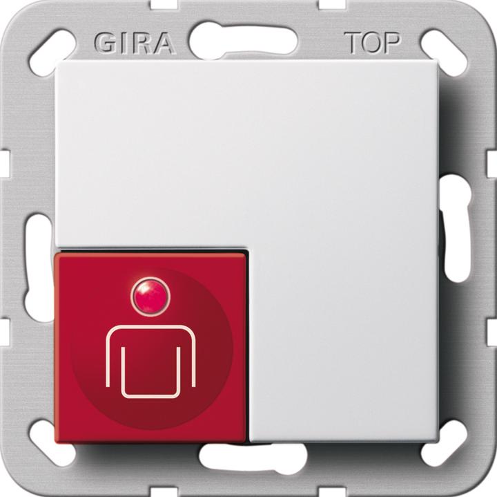 Produktbild Gira Ruftaster System 55 Reinweiss 290003