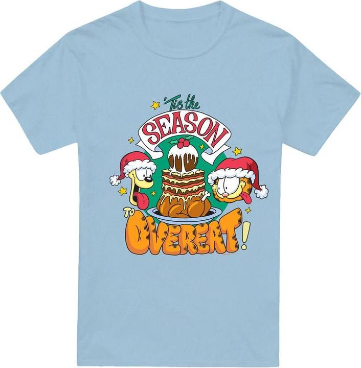 Actual product image Garfield Mens Tis The Season To Overeat Odie Christmas T-Shirt (XL)