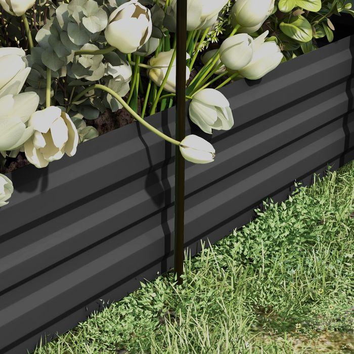 Produktbild Swisshandel24 Hochbeet Stahl, Pflanzkasten, Blumenkasten mit Vogelschutznetz, Sonnenschutz, Gartenbeet für Balkon