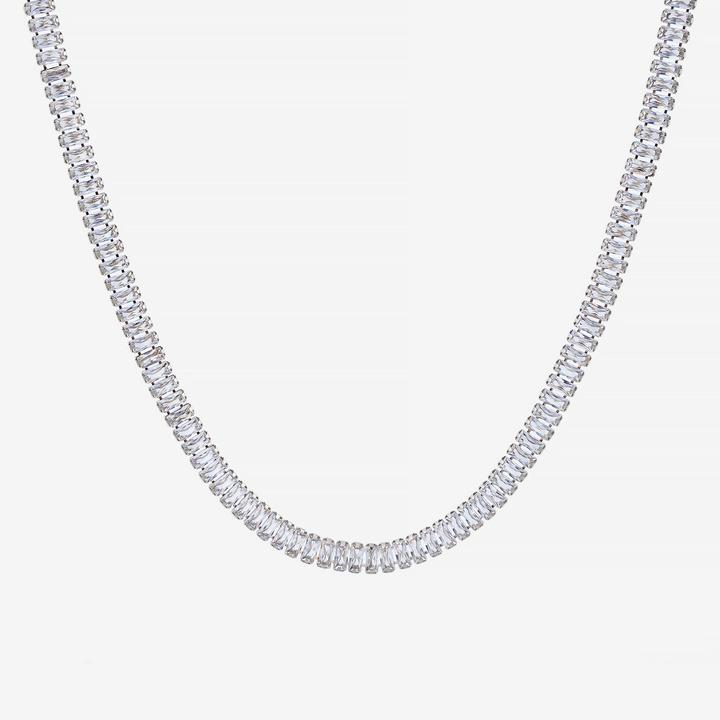 Actual product image Sensora Jewelry Baguette Necklace (Stainless steel)