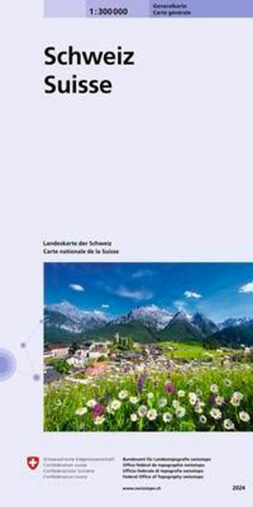 Produktbild Generalkarte der Schweiz 300000