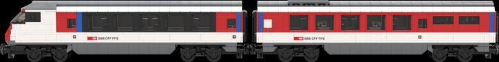 Produktbild Mobabricks SBB InterCity Ergänzungsset (LEGO City kompatibel)