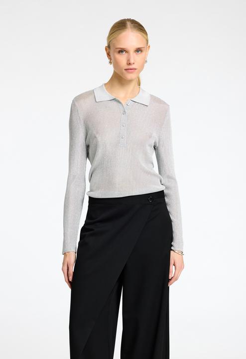 Immagine prodotto Selected Femme Polo a maniche lunghe metallizzata (XL)