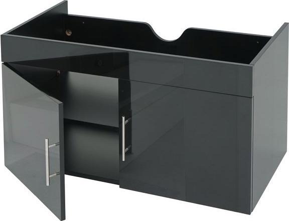 Produktbild Mendler Waschbeckenunterschrank, Waschtischunterschrank Waschtisch Unterschrank Badmöbel, hochglanz 90cm sch