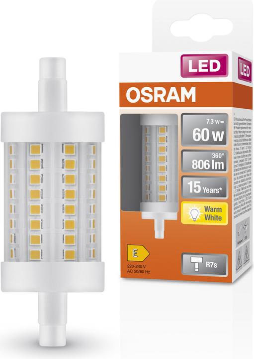 Image du produit Osram Tube R7s - R7s-78 (R7, 7.30 W, 806 lm, 1 x, E)