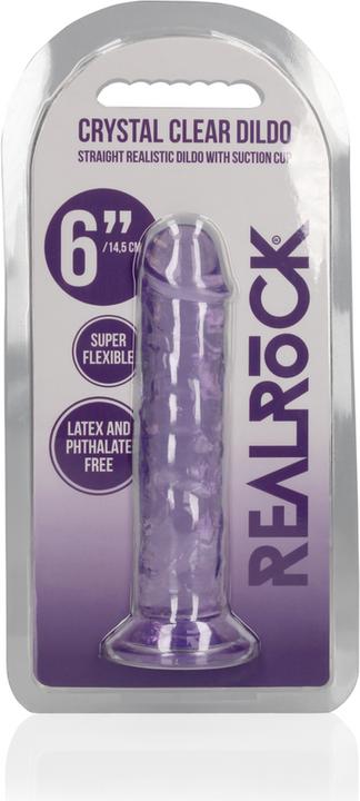 Productafbeelding RealRock Rechte Realistische Dildo met Zuignap - 6" / 14,5