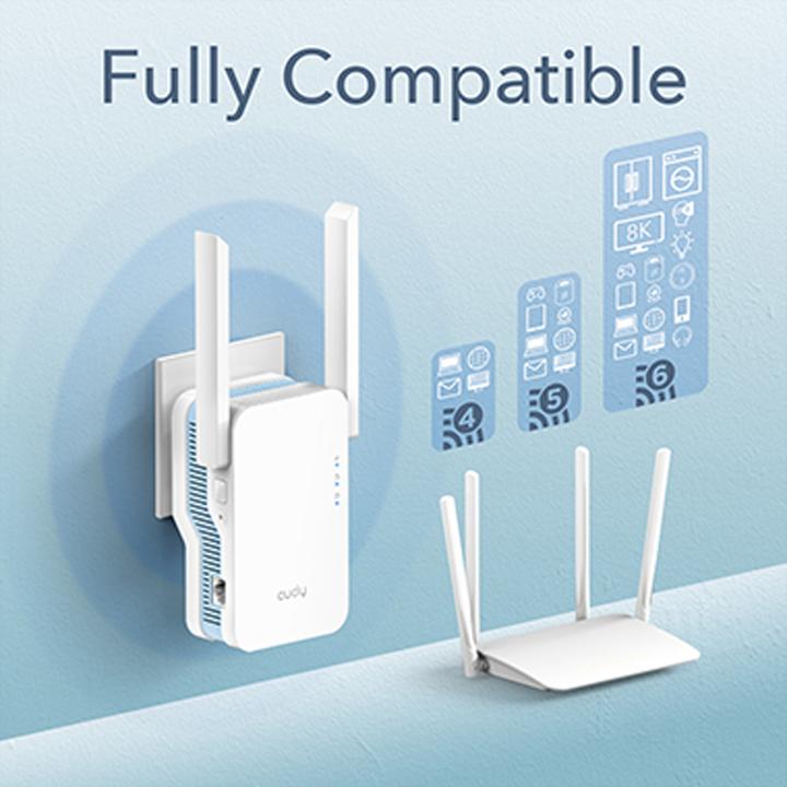 Actual product image Cudy RE1200 Wi-Fi signal booster (867 Mbit/s, 300 Mbit/s)