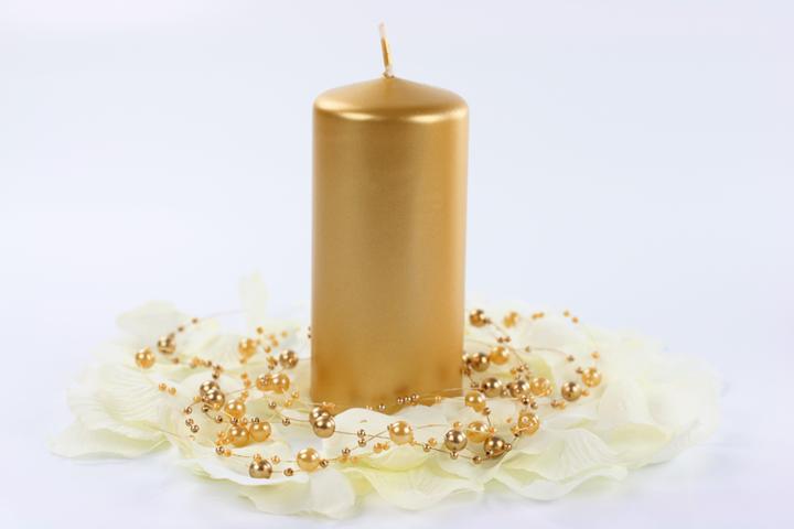 Produktbild Partydeco Bougie Dorée métallisée 12x6cm - (6pcs) (6 Stk.)