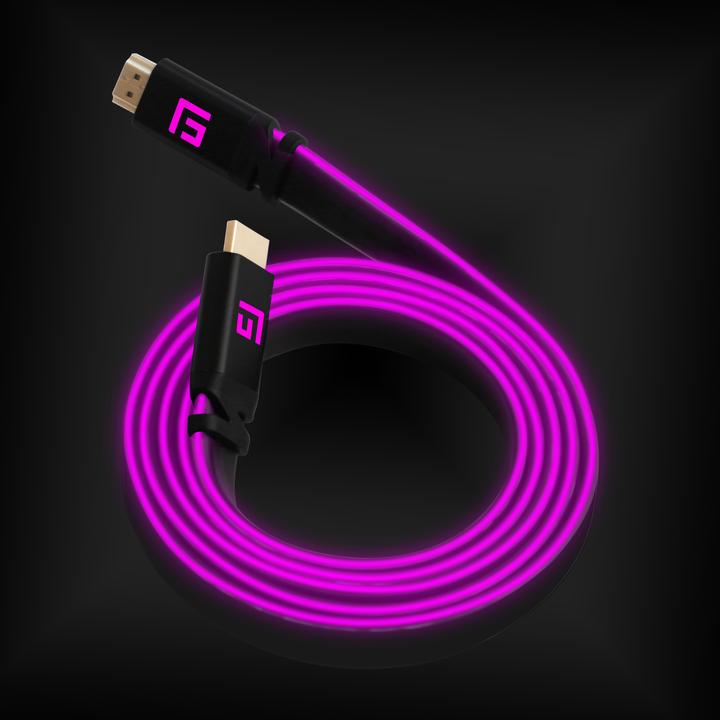 Produktbild Floating Grip HDMI Kabel High Speed 8K/60Hz LED 1.5m pink (1.50 m, HDMI)